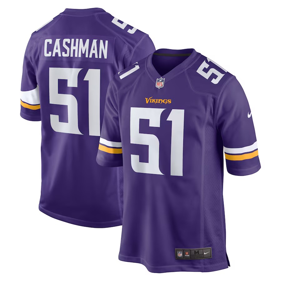 Men's Minnesota Vikings Blake Cashman Nike  Purple Team Game Jersey - SUjersey01
