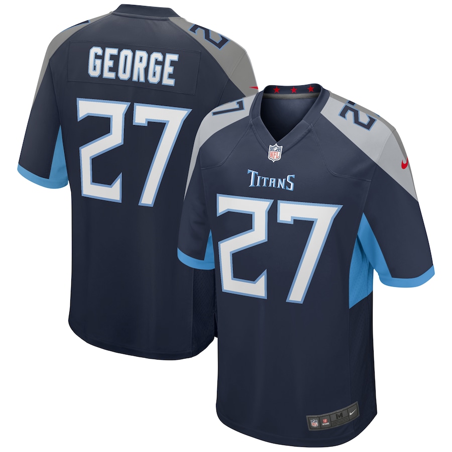 Men's Tennessee Titans Eddie George Nike Navy Game Retired Player Jersey - SUjersey01