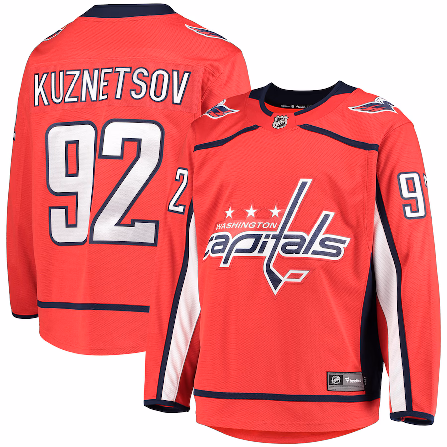 Men's Washington Capitals Evgeny Kuznetsov Fanatics Red Home Premier Breakaway Player Jersey - SUjersey01