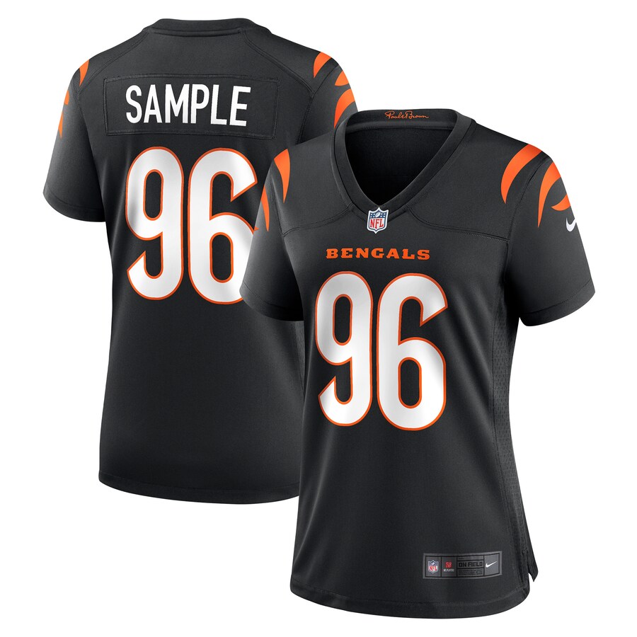 Women's Cincinnati Bengals Cam Sample Nike Black Game Jersey - SUjersey01