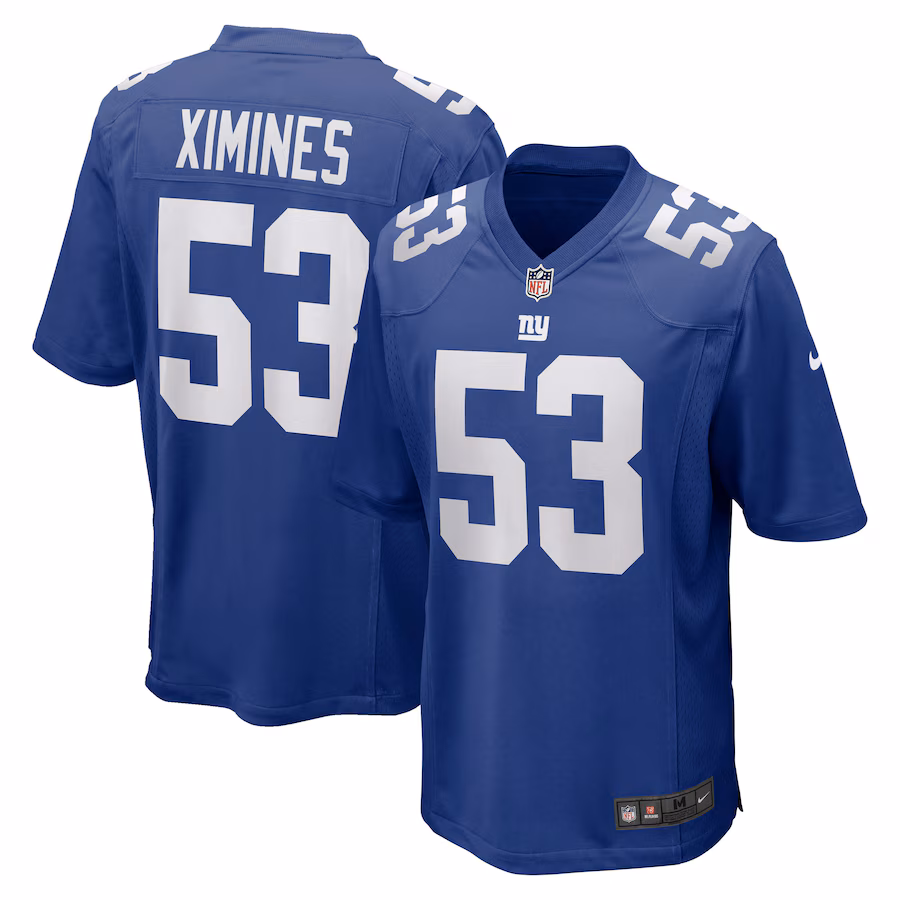 Men's New York Giants Oshane Ximines Nike Royal Game Jersey - SUjersey01