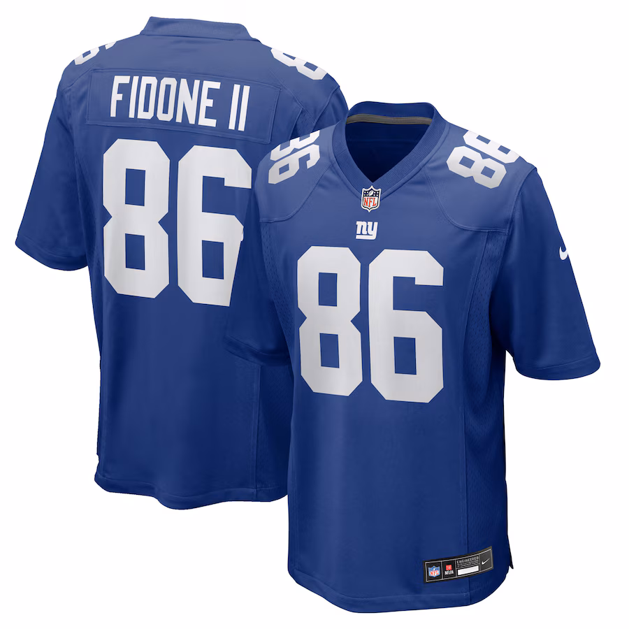 Men's New York Giants Thomas Fidone II Nike Royal Team Game Jersey - SUjersey01