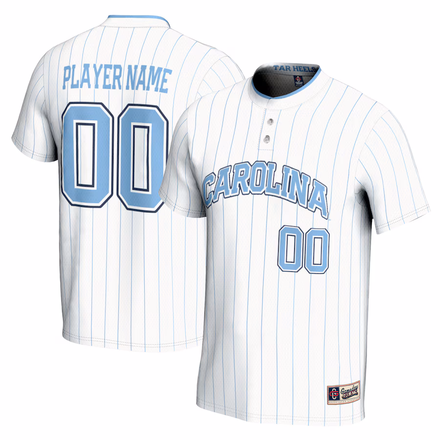 North Carolina Tar Heels GameDay Greats Unisex NIL Pick-A-Player Softball Lightweight Jersey - White - SUjersey01