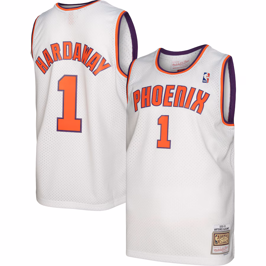 Men's Phoenix Suns Penny Hardaway Mitchell & Ness White 2001/02 Hardwood Classics Swingman Jersey - SUjersey01