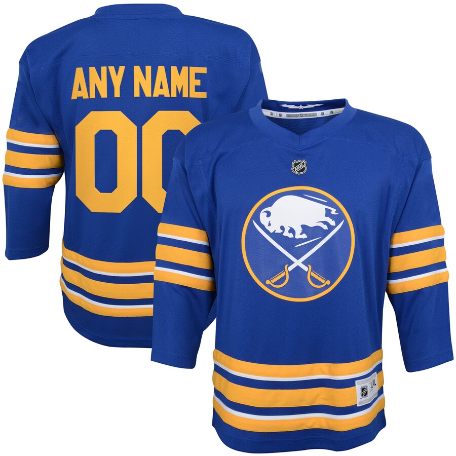 Youth Buffalo Sabres Blue Home Replica Custom Jersey - SUjersey01