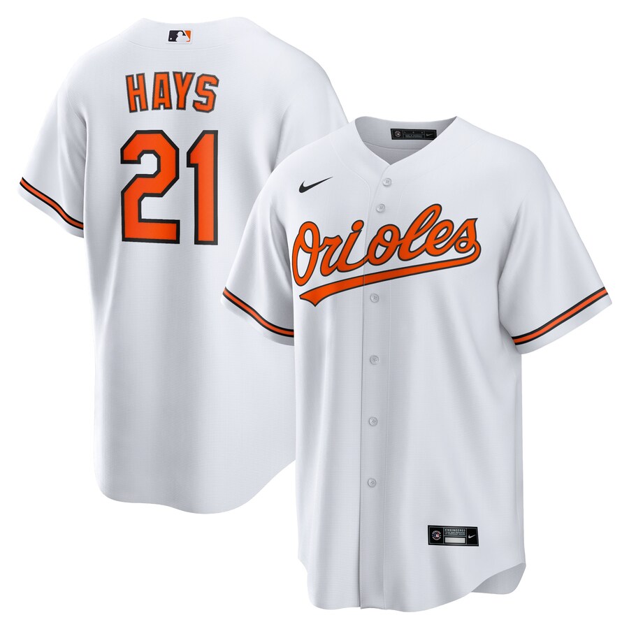 Men's Baltimore Orioles Austin Hays Nike White Replica Player Jersey - SUjersey01
