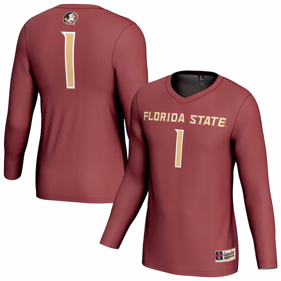 Youth GameDay Greats #1 Garnet Florida State Seminoles Collegiate Volleyball Fashion Jersey - SUjersey01