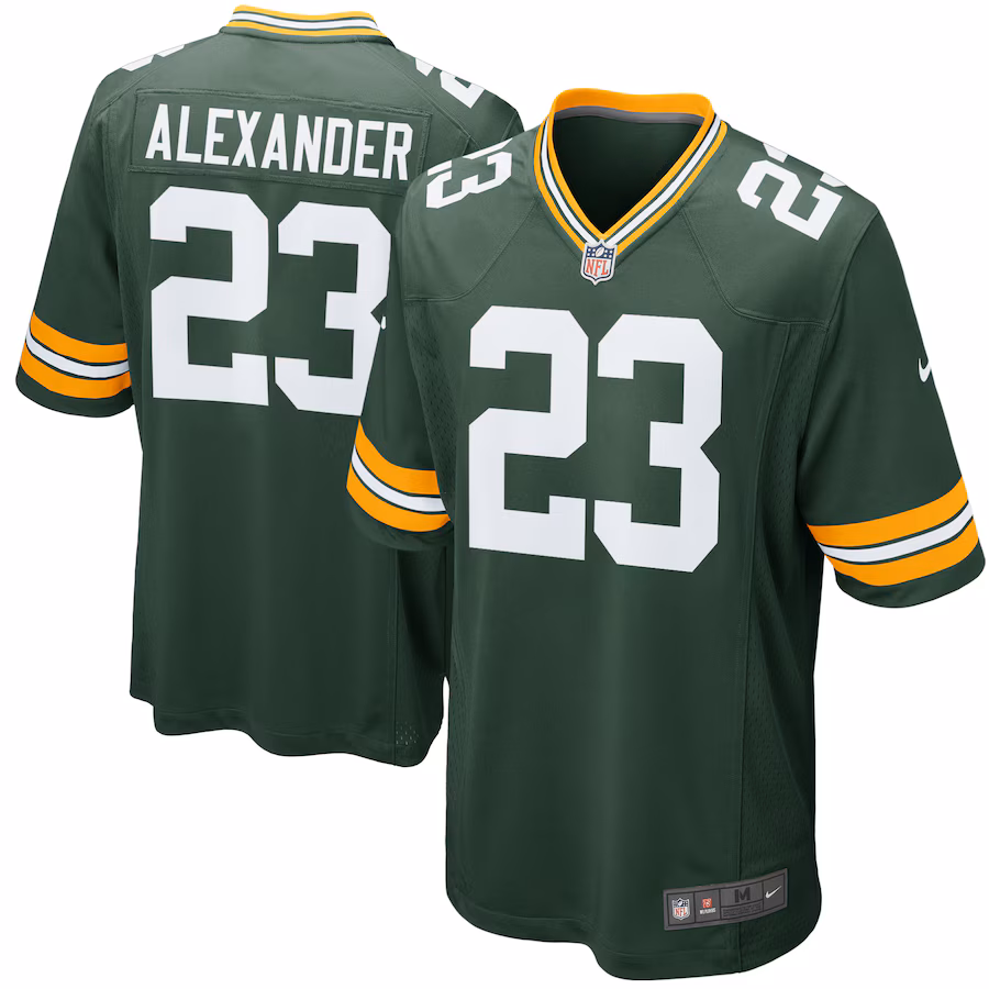 Men's Green Bay Packers Jaire Alexander Nike Green Game Player Jersey - SUjersey01