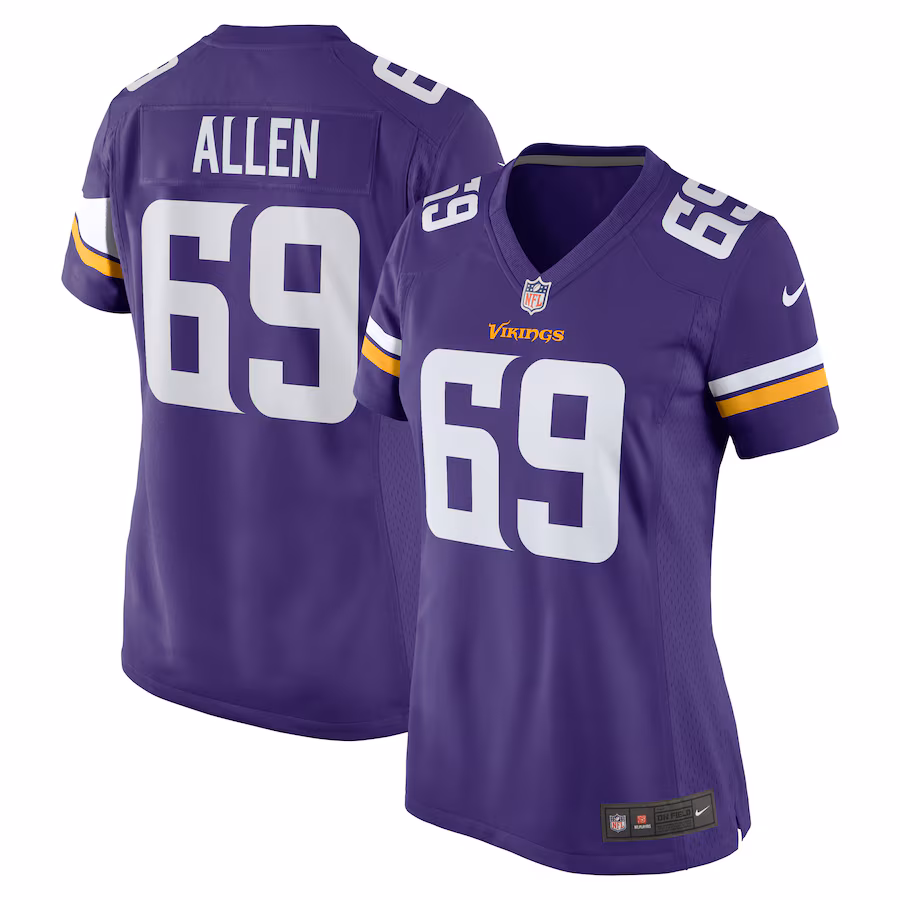 Women's Minnesota Vikings Jared Allen Nike Purple Retired Player Game Jersey - SUjersey01