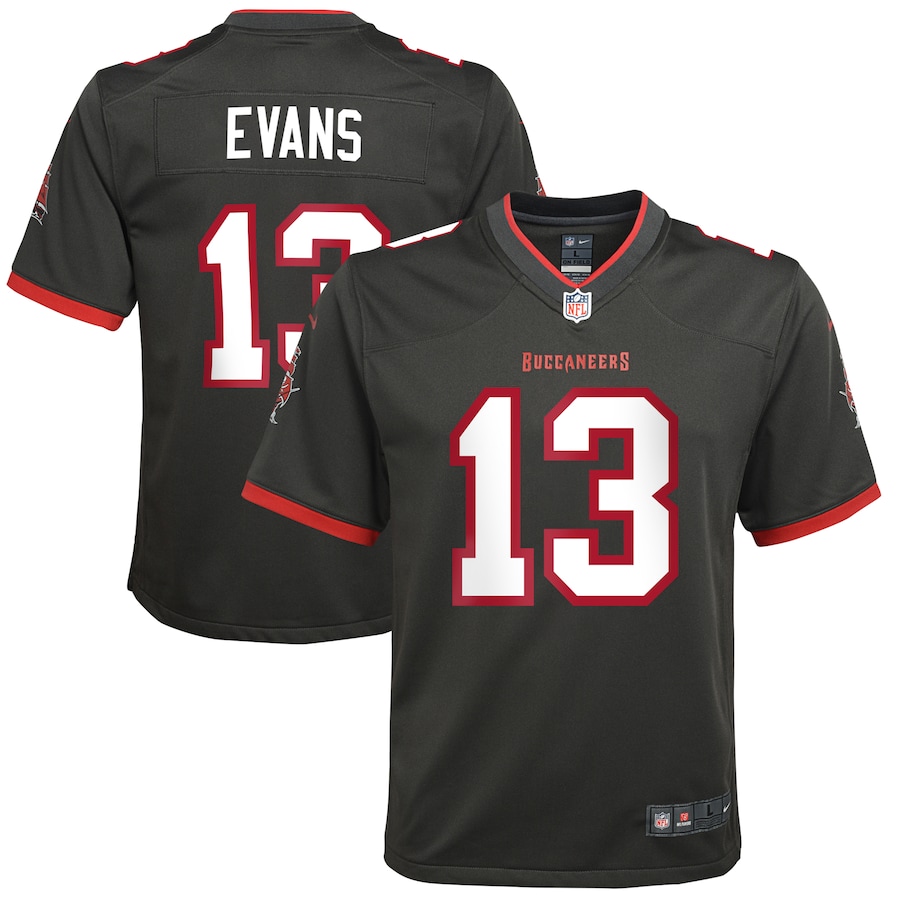 Youth Tampa Bay Buccaneers Mike Evans Nike Pewter Game Jersey - SUjersey01