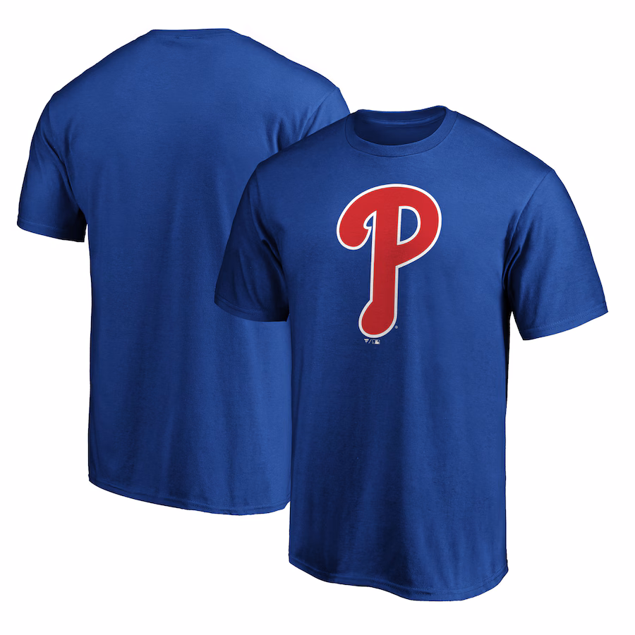 Men's Philadelphia Phillies Royal Secondary Color Primary Logo T-Shirt - SUjersey01
