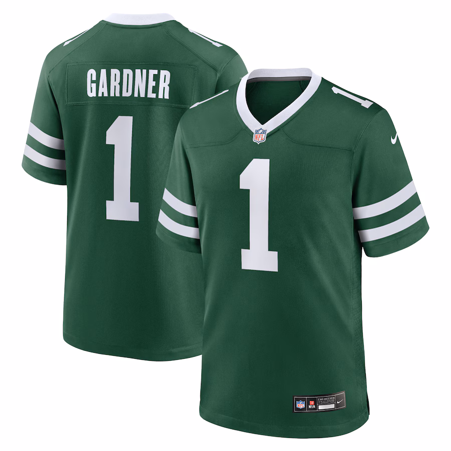 Men's New York Jets Ahmad Sauce Gardner Nike Legacy Green Game Jersey - SUjersey01