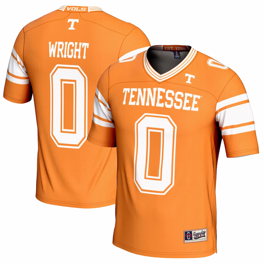 Jaylen Wright Tennessee Volunteers GameDay Greats Youth NIL Player Football Jersey - Tennessee Orange - SUjersey01