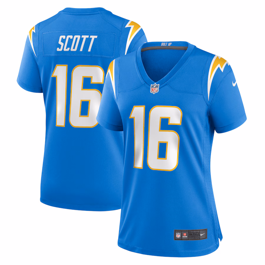 Women's Los Angeles Chargers JK Scott Nike Powder Blue Game Jersey - SUjersey01