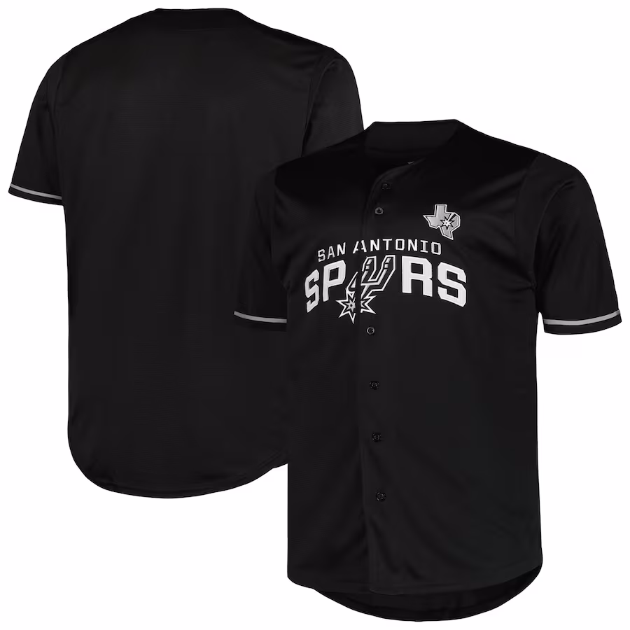 Men's San Antonio Spurs Profile Black Big & Tall Pop Jersey - SUjersey01