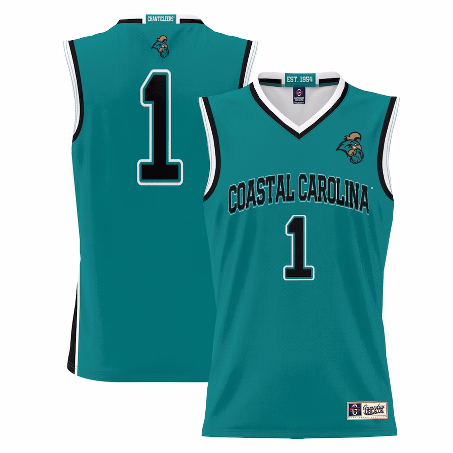 #1 Coastal Carolina Chanticleers GameDay Greats Youth Lightweight Basketball Jersey - Light Blue - SUjersey01