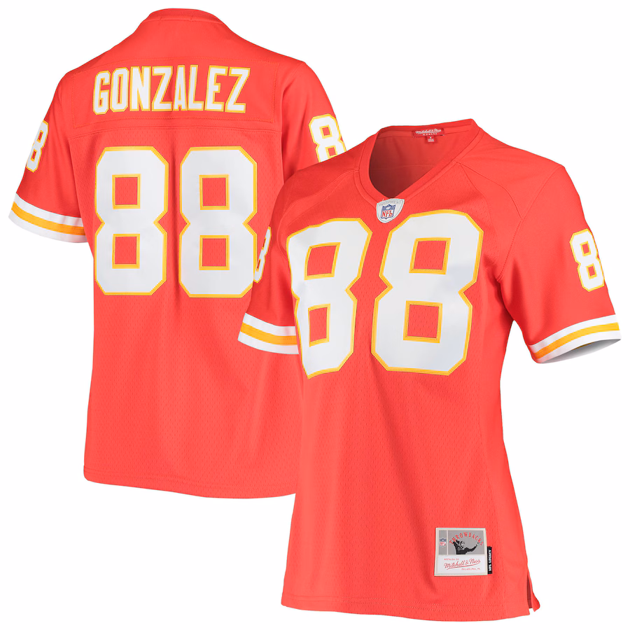Women's Kansas City Chiefs Tony Gonzalez Mitchell & Ness Red Legacy Replica Team Jersey - SUjersey01