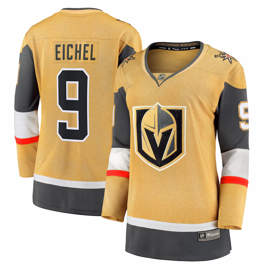 Women's Vegas Golden Knights Jack Eichel Fanatics Gold Home Breakaway Player Jersey - SUjersey01