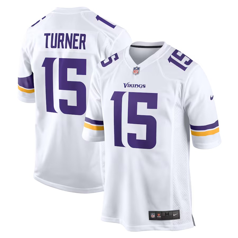 Men's Minnesota Vikings Dallas Turner Nike  White Game Jersey - SUjersey01