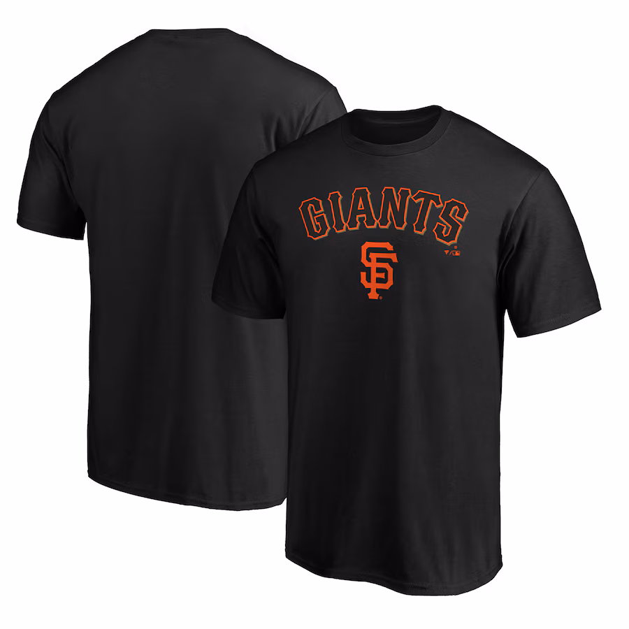 Men's San Francisco Giants Black Team Lock Up Wordmark T-Shirt - SUjersey01