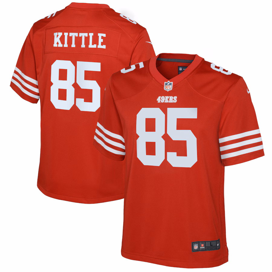 Youth San Francisco 49ers Nike Scarlet Game Jersey - SUjersey01