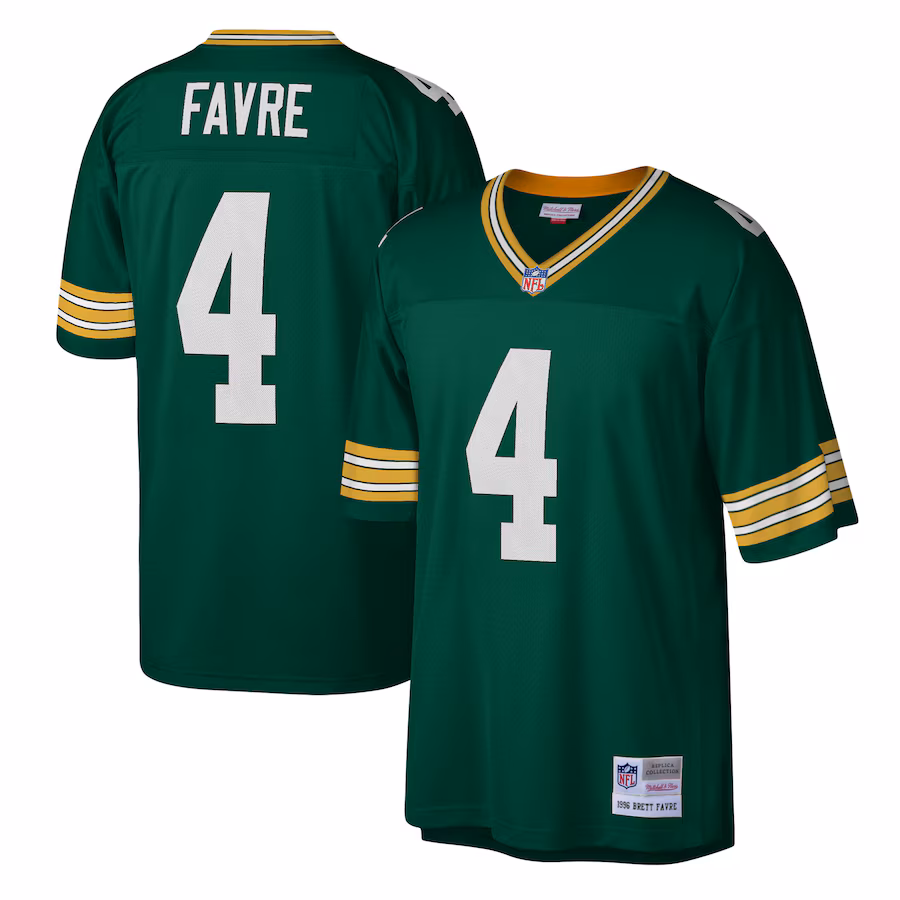 Men's Green Bay Packers Brett Favre Mitchell & Ness Green Legacy Replica Jersey - SUjersey01