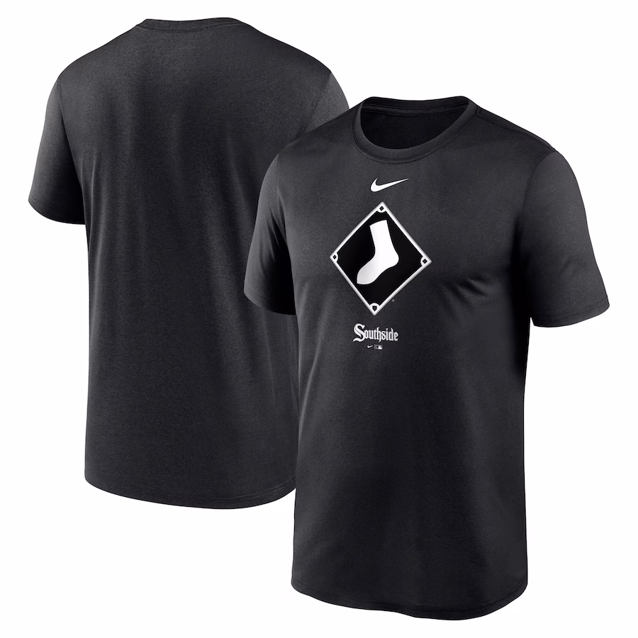 Men's Chicago White Sox Nike Black City Connect Logo T-Shirt - SUjersey01