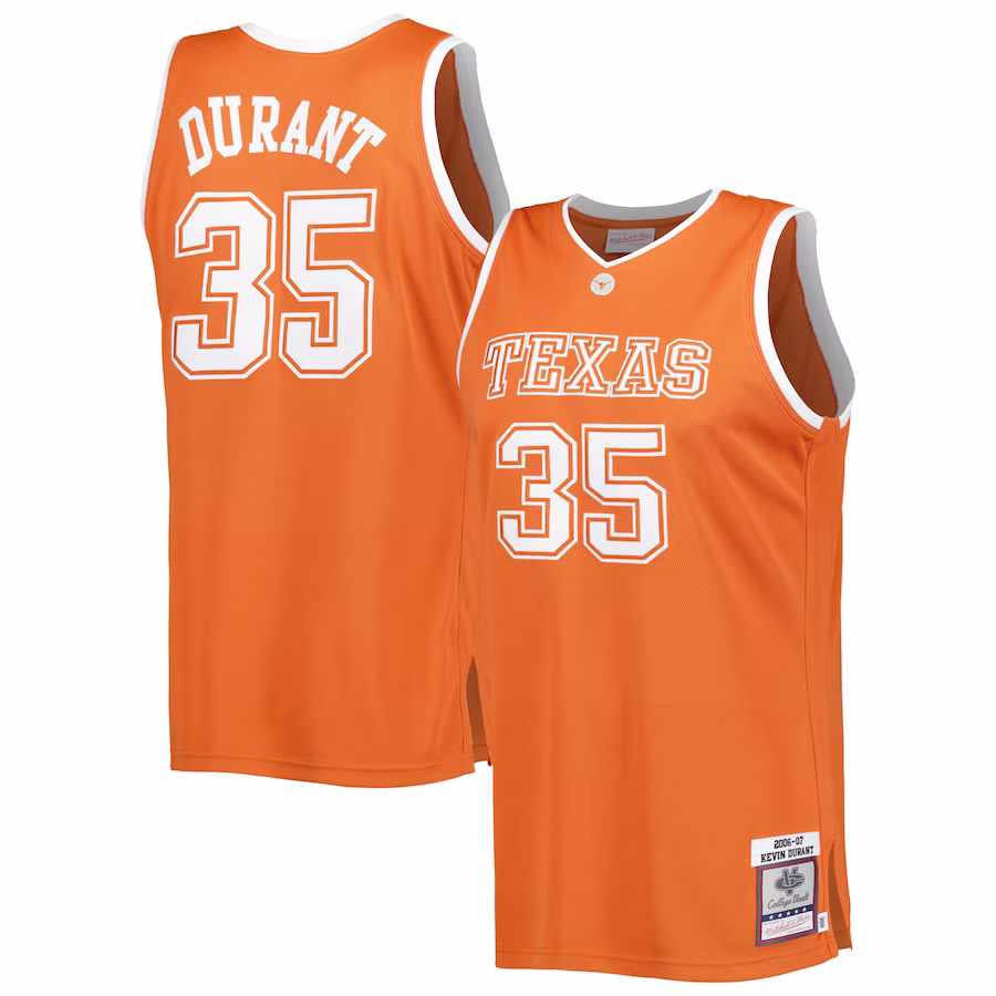 Kevin Durant Texas Longhorns Mitchell & Ness 2006/07 Throwback Jersey - Burnt Orange - SUjersey01