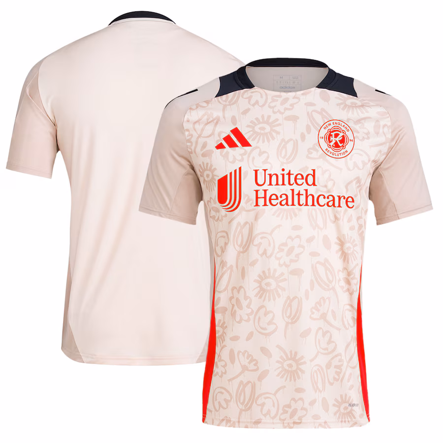 Men's New England Revolution adidas Brown 2024 One Planet Pre-Match Top - SUjersey01