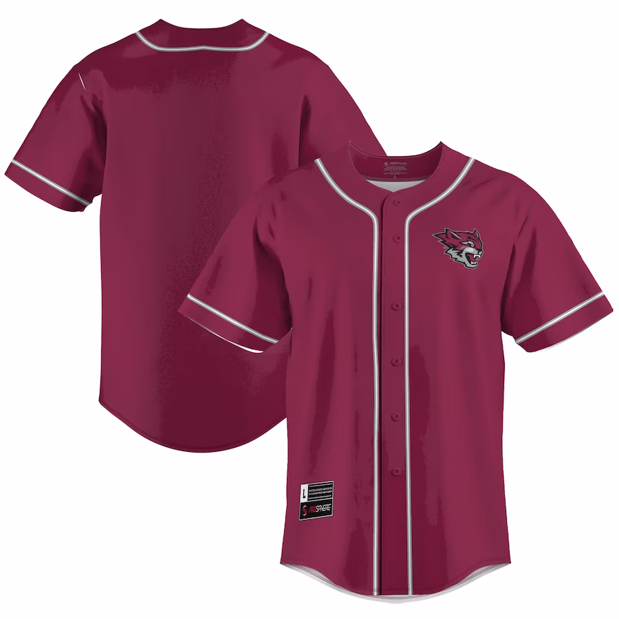 Cal State Chico Wildcats GameDay Greats  Lightweight Baseball Jersey - Cardinal - SUjersey01