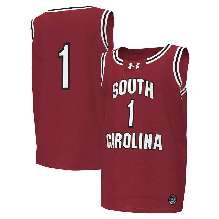 Youth Under Armour #1 Garnet South Carolina Gamecocks Replica Basketball Jersey - SUjersey01