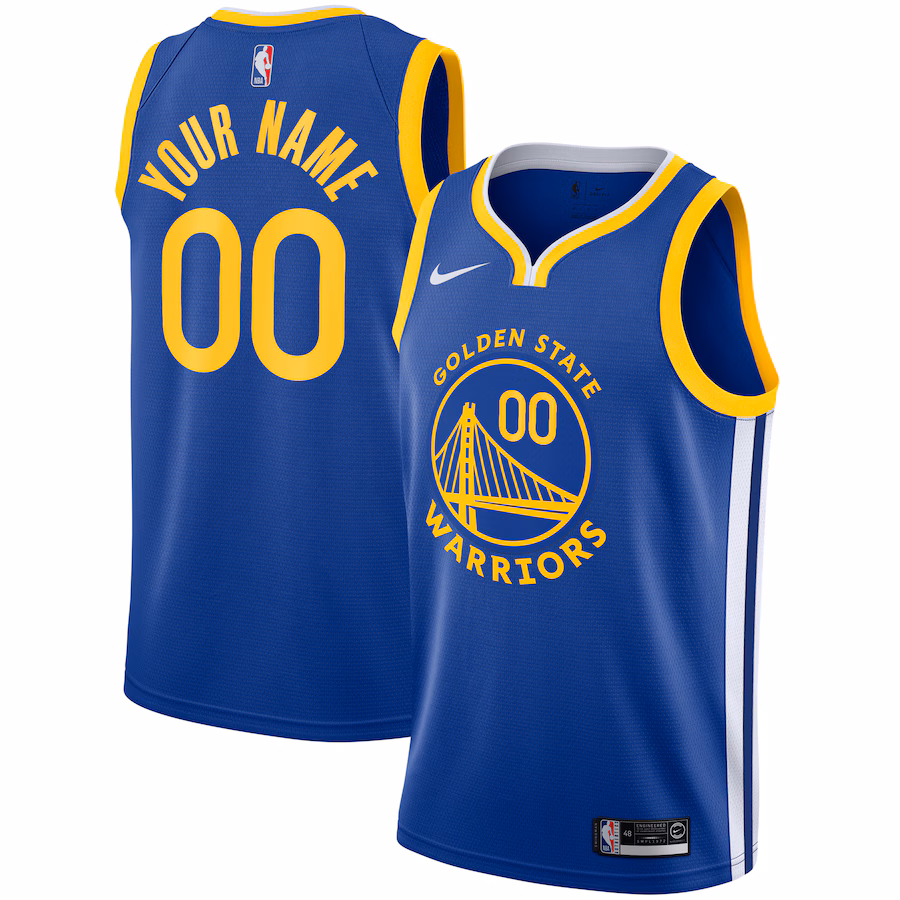 Unisex Golden State Warriors Nike Royal 2019/20 Custom Swingman Jersey - Icon - SUjersey01
