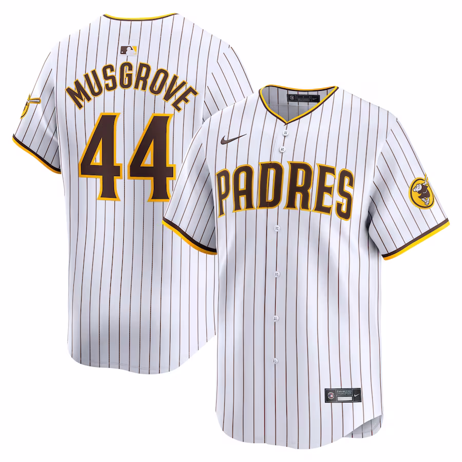 Men's San Diego Padres Joe Musgrove Nike White Home Limited Player Jersey - SUjersey01
