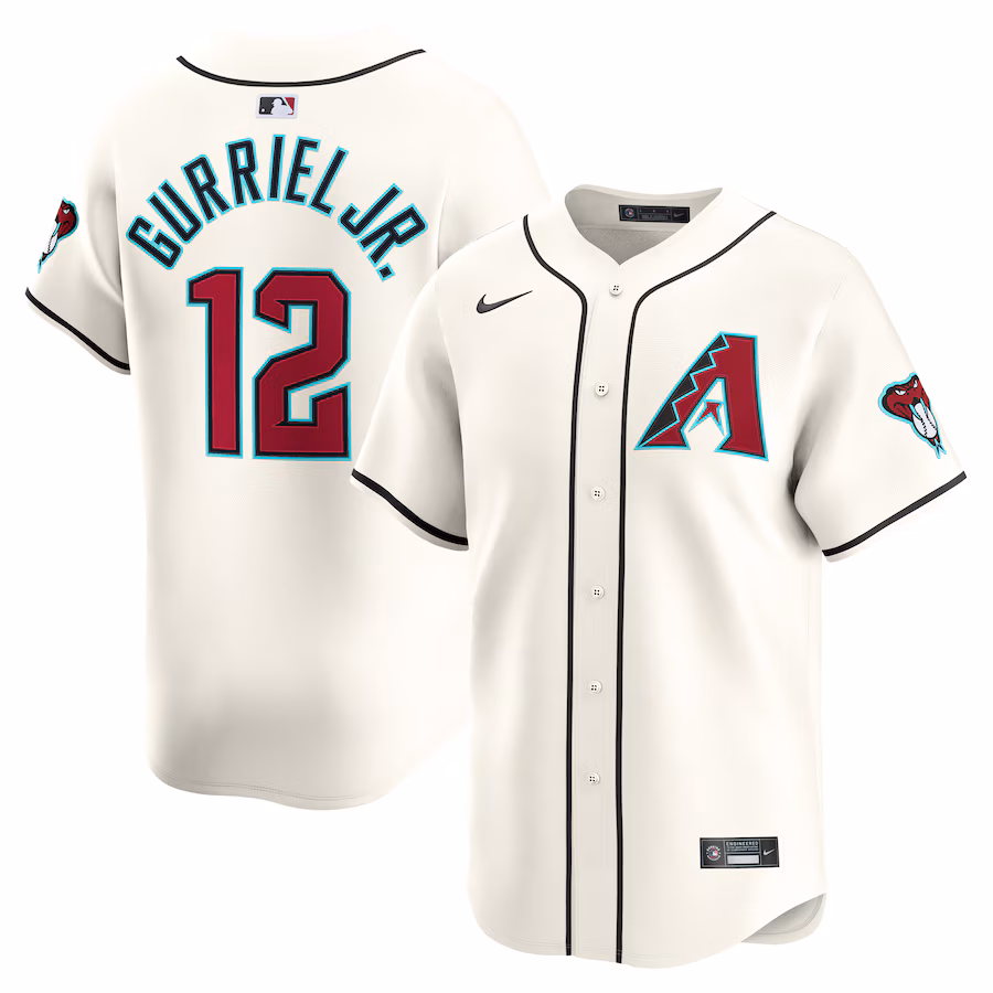Men's Arizona Diamondbacks Lourdes Gurriel Jr. Nike Cream Home Limited Player Jersey - SUjersey01