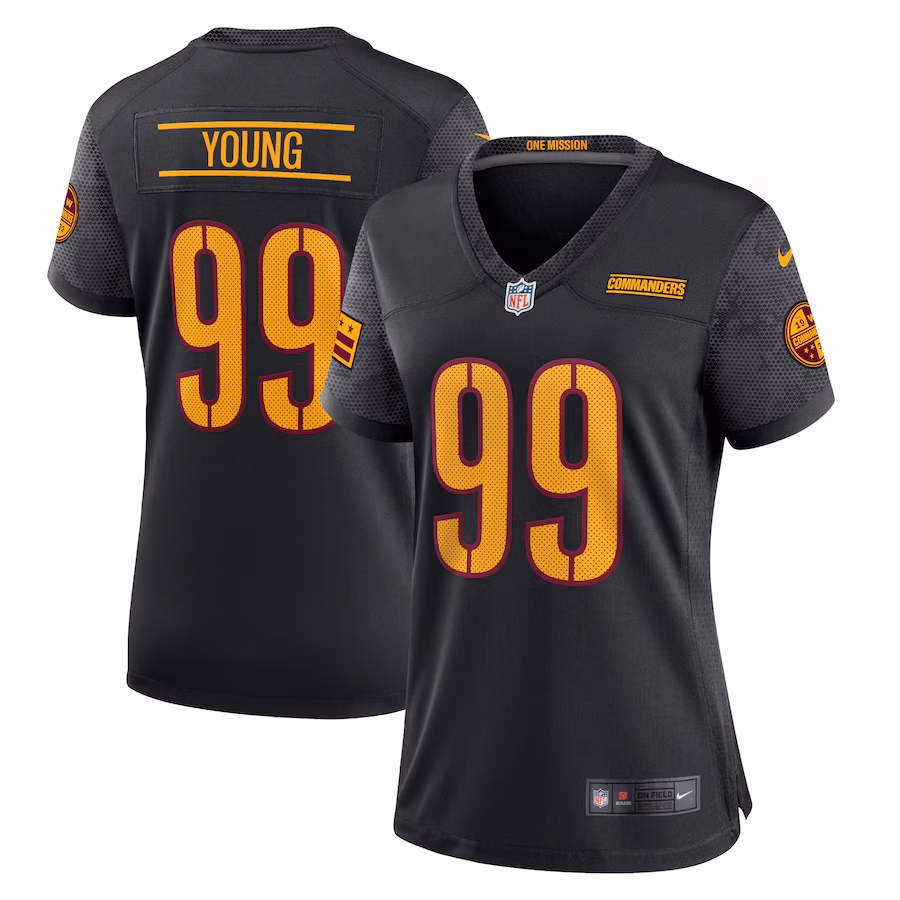 Women's Washington Commanders Chase Young Nike Black Player Jersey - SUjersey01