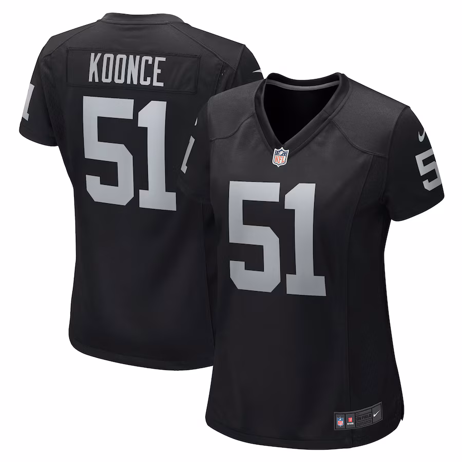 Women's Las Vegas Raiders Malcolm Koonce Nike Black Game Jersey - SUjersey01