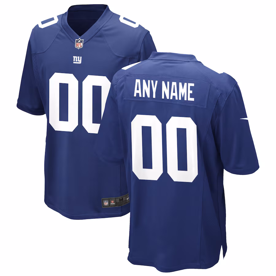 Men's New York Giants Nike Royal Custom Game Jersey - SUjersey01