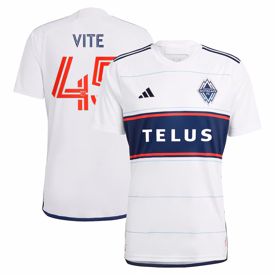 Men's Vancouver Whitecaps FC Pedro Vite adidas White 2023 Bloodlines Replica Player Jersey - SUjersey01
