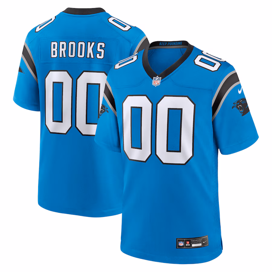 Men's Carolina Panthers Jonathon Brooks Nike Blue 2024 NFL Draft Alternate Game Player Jersey - SUjersey01