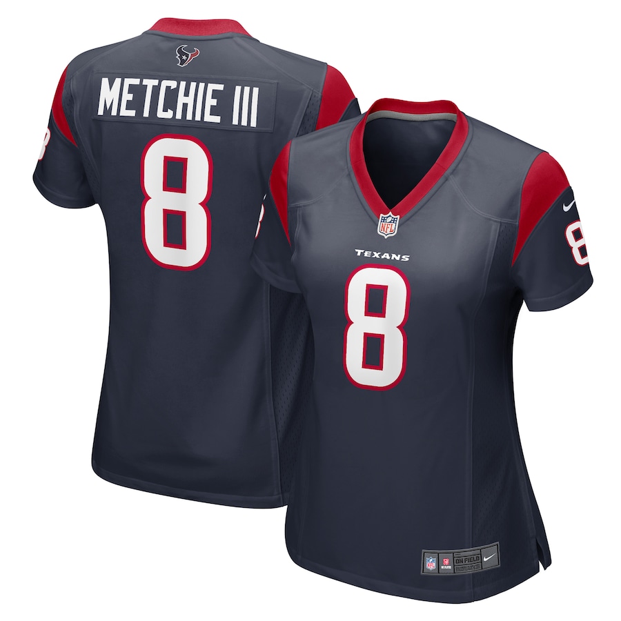 Women's Houston Texans John Metchie III Nike Navy Game Player Jersey - SUjersey01
