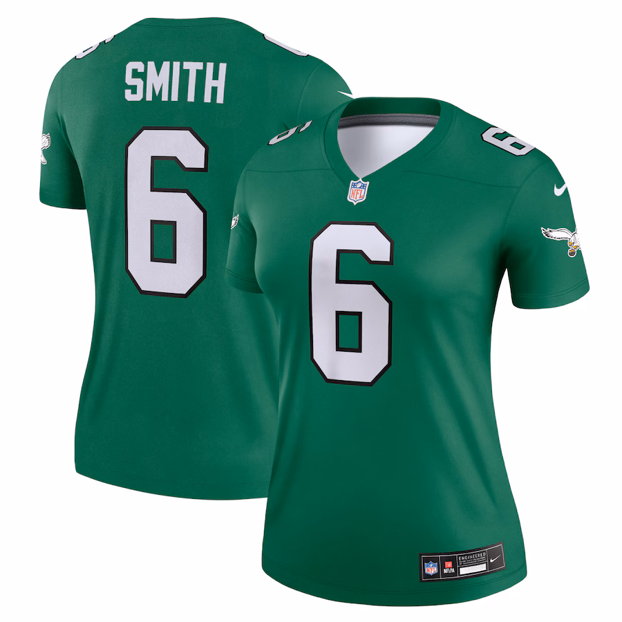 Women's Philadelphia Eagles DeVonta Smith Nike Kelly Green Alternate Legend Player Jersey - SUjersey01