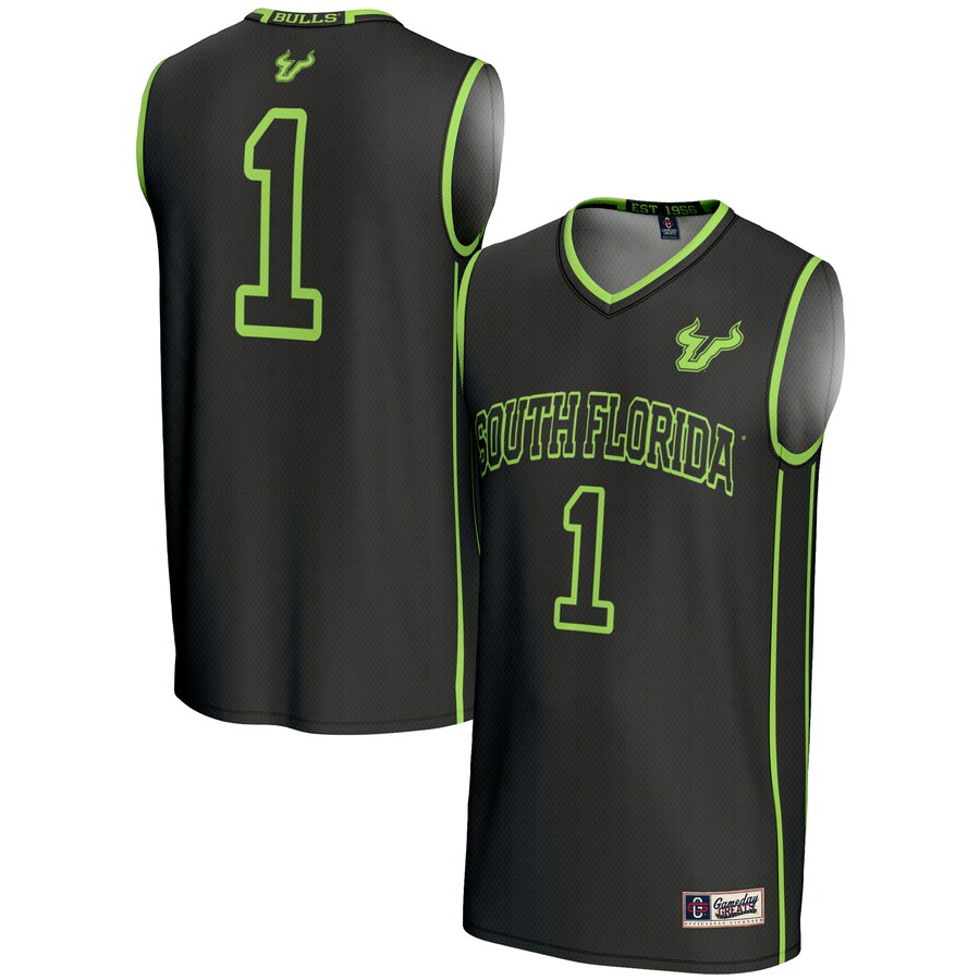 Unisex GameDay Greats #1 Black South Florida Bulls Lightweight Basketball Jersey - SUjersey01