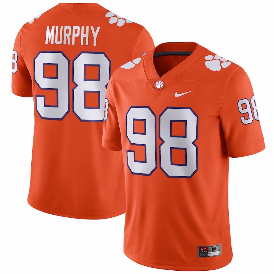 Myles Murphy Clemson Tigers Nike Player Game Jersey - Orange - SUjersey01