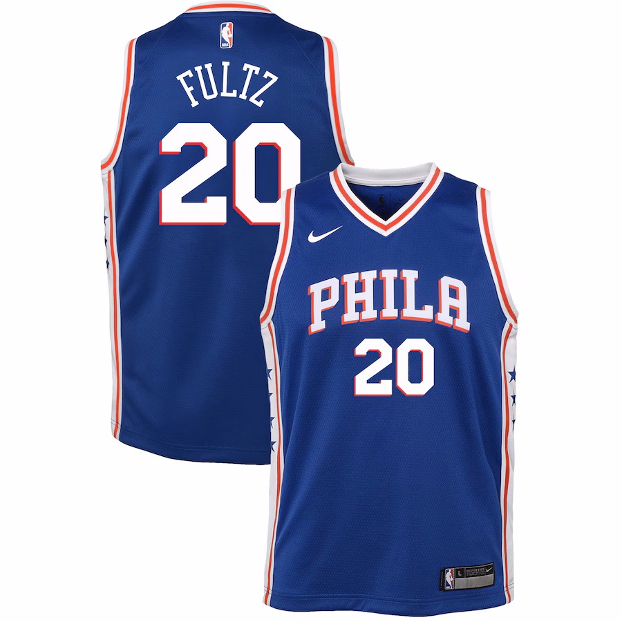 Youth Philadelphia 76ers Markelle Fultz Nike Blue Swingman Jersey - Icon Edition - SUjersey01