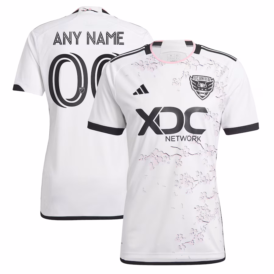 Men's D.C. United adidas White 2023 The Cherry Blossom Kit Replica Custom Jersey - SUjersey01