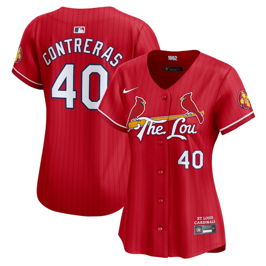 Women's St. Louis Cardinals Willson Contreras Nike Red 2024 City Connect Limited Player Jersey - SUjersey01