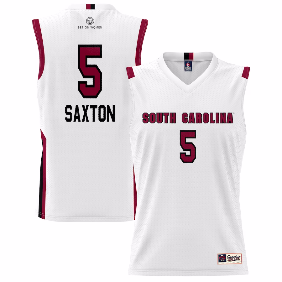 Victaria Saxton South Carolina Gamecocks GameDay Greats Unisex Lightweight Basketball Alumni Jersey - White - SUjersey01