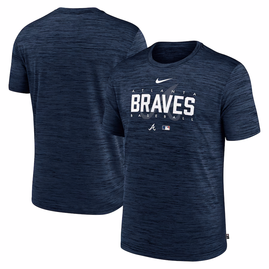 Men's Atlanta Braves Nike Navy Authentic Collection Velocity Performance Practice T-Shirt - SUjersey01