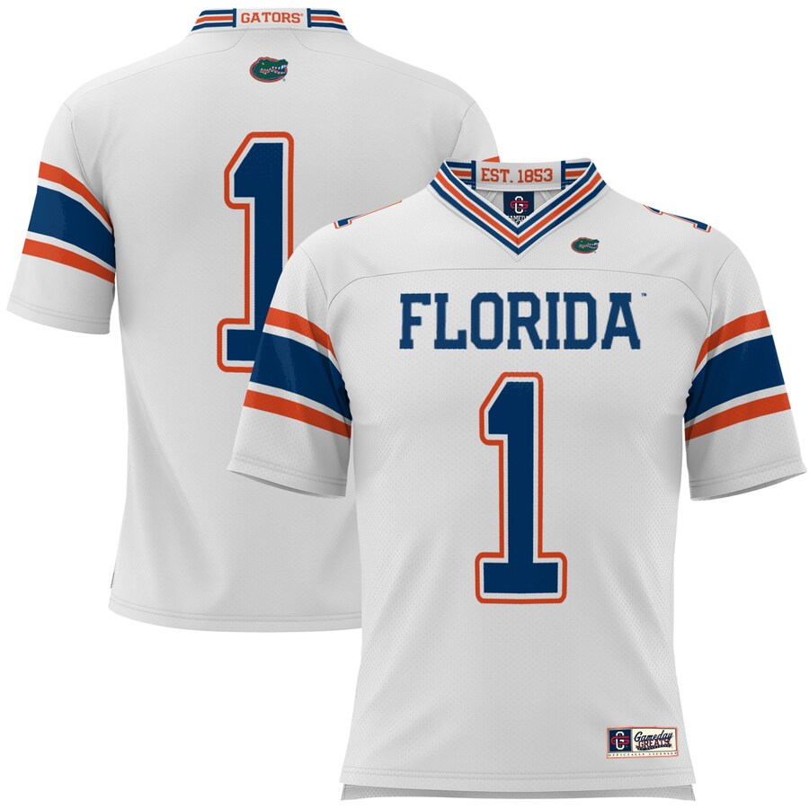 Youth GameDay Greats #1 White Florida Gators Football Jersey - SUjersey01