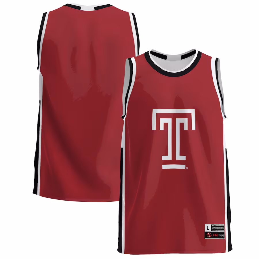 Men's GameDay Greats  Red Temple Owls  Lightweight Basketball Jersey - SUjersey01